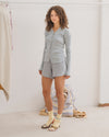 BASERANGE France elastic waist cotton short casual pants BAS-FRAS-RC-SU25-BSL